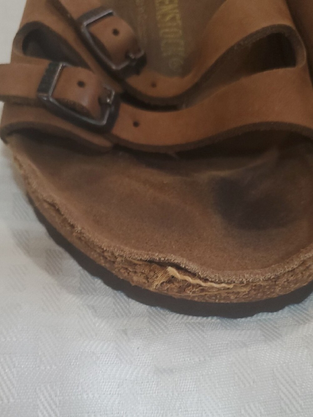 Birkenstock Brown Double Buckle Slide Sandals - Picture 12 of 14